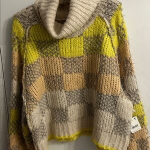 Free People macroon combo  Sweater XS nwt